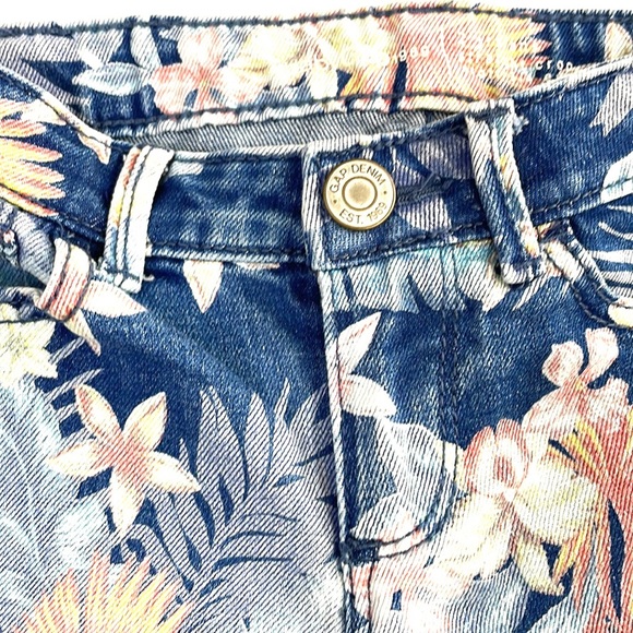 Gap Baby Tropic Floral Straight Crop Jeans, Size 2 Years - Picture 3 of 7